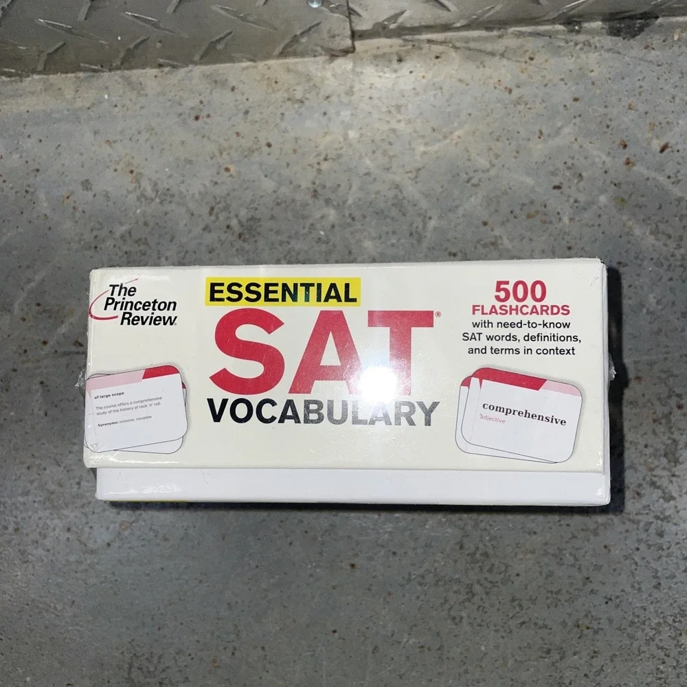 ESSENTIAL SAT VOCABULARY Princeton Review 500 Flashcards Test Prep NEW SEALED